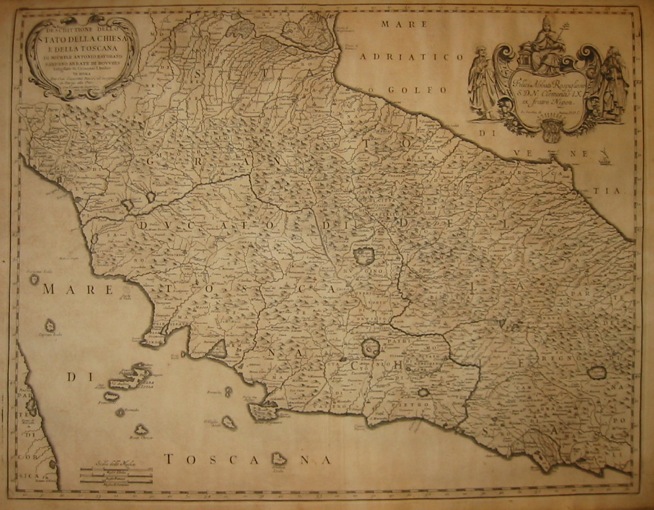 Cantelli Giacomo (1643-1695) Descrittione dello Stato della Chiesa e della Toscana di Michele Antonio Baudrand 1669 Roma 